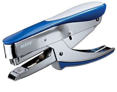 Leitz 5548-00-33 5548 Heftzange - Oberlademechanik, Heftleistung 25 Blatt, blau/si