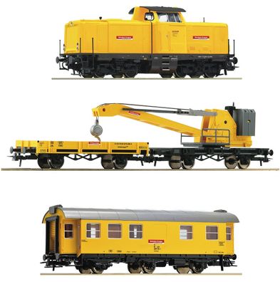 Roco 5100002.1 Diesellok BR 212 mit Kranzug DB 4-tlg. D Spur H0