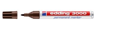 Edding 4-3000018 3000 Permanentmarker - nachfüllbar, 1,5 - 3 mm, dunkelbraun