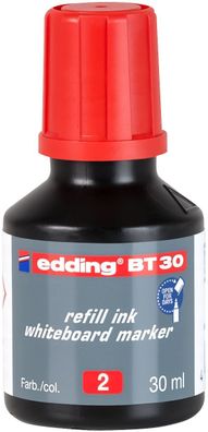 Edding 4-BT30002 BT 30 Nachfülltusche - für Boardmarker, 30 ml, rot