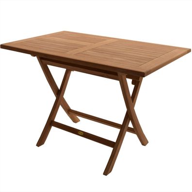 Teak Klapptisch Rovigi 75 cm x 120 cm x 80 cm