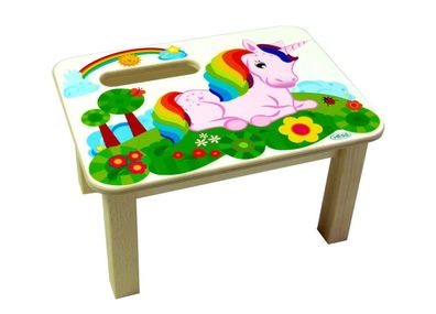 Zimmerdekoration Fußbank Einhorn BxLxH 330x245x175mm NEU Kinderzimmer