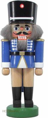 Nussknacker Husar blau Höhe 17cm NEU Weihnachten Seiffen Nutcracker Nüsse Erzgebi