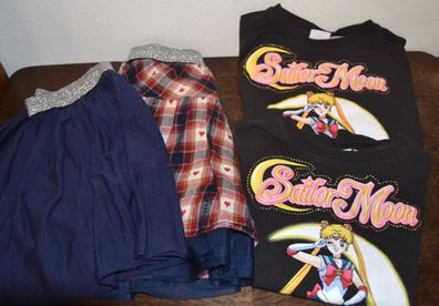 Mädchen-Konvolut Shirts Sailor Moon Zara Röcke S. Oliver ab Gr. 116