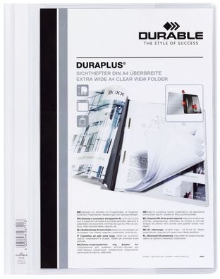 Durable 2579 02 Angebotshefter DURAPLUS® - strapazierfähige Folie, A4 + , weiß