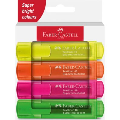 FABER-CASTELL 254644 FABER-CASTELL TL 46 SF Textmarker farbsortiert, 4 St