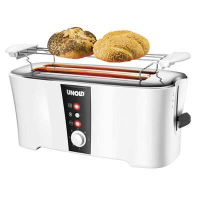 UNOLD 38020 Design Dual - Toaster - 4 Scheibe - 2 Steckplatz - Schwarz/Weiß