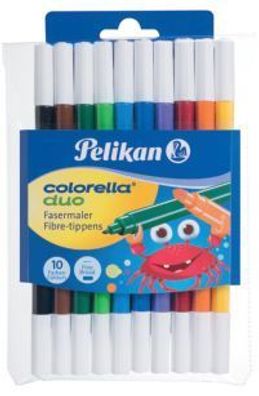 Pelikan 973172 Doppelfasermaler Colorella® duo C 407, sortiert, Packung mit 10 Stück