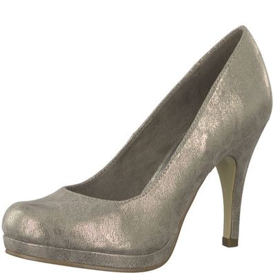 Tamaris Damen Plateau Pumps; 7cm; taupe Stru