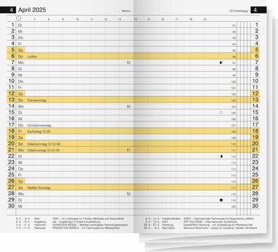 RIDO 70-45 600 005 Ersatzkalendarium Taschenkalender Miniplaner D 15 - 1 Monat