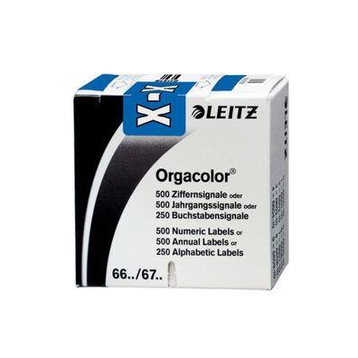 LEITZ Buchstabensignal Orgacolor "X", auf Rolle, dunkelblau