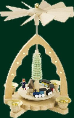 Tischpyramide Eisenbahn Höhe= 19cm NEU Holzpyramide Tischdekoration Dekoration We