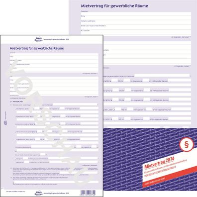 AVERY Zweckform 2874 5er Mietverträge für Gewerberäume