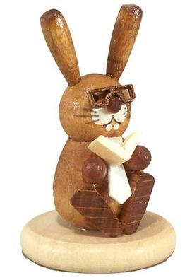 Osterdekoration Osterhase mit Möhre natur BxHxT 3,2x5x3,2cm NEU Osterdeko Osterha