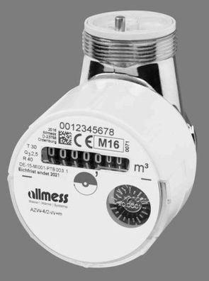 Allmess Wohnungswasserzähler Austauschzähler AZW 4/2-W + m 1104212206
