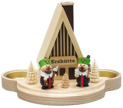 Räucherhaus Erzhütte mit Teelichter BxHxT 17x12x10,5cm NEU Rauchen Rauchfigur Rau