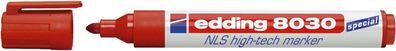 Edding 4-8030002 8030 NLS high-tech marker Spezialmarker - permanent, 1,5 - 3 mm, rot