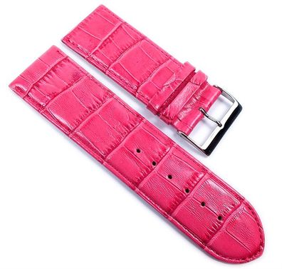 Uhrenarmband Kalbsleder Himbeere Louisiana Print 21763S