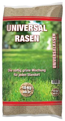 Universalrasen, 10 kg für 300 m² - Die saftig grüne Mischung für jeden Standort