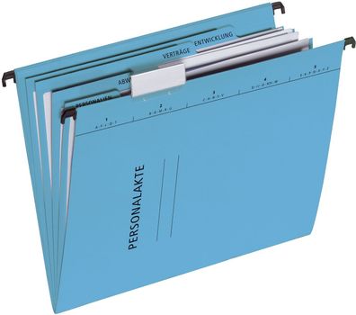 Pagna® 44105-02 Personalakte - DIN A4, 5 Fächer, mit Hängeschienen, blau