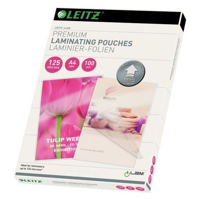 Leitz 7481-00-00 7481 Laminierfolie UDT - A4, glänzend, 125 mym, 100 Stück