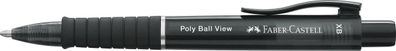 FABER-CASTELL 145755 FABER-CASTELL Kugelschreiber Poly Ball View schwarz Schreibfa