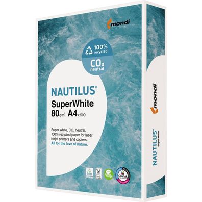 Nautilus Kopierpapier SuperWhite 2100005086 DIN A4 500 Bl./Pack