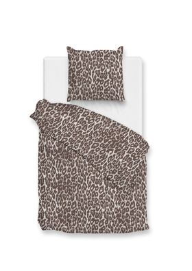 Zo! Home Flanell Bettwäsche 155x220 cm Lucia natural Leo Leopard Tierfellmuster