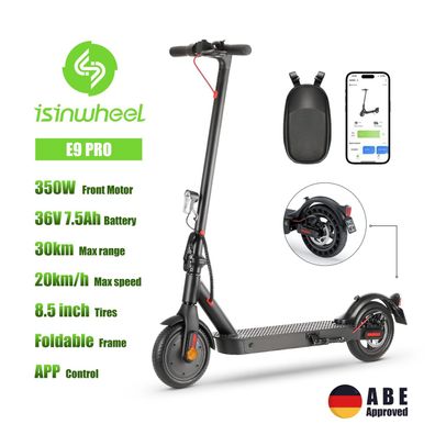 Isinwheel E9Pro Elektroroller 350W, Reichweite 30km, Straßenzertifizierung ABE