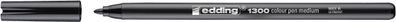 Edding 41300001 1300 Fasermaler colour pen - ca. 2 mm, schwarz