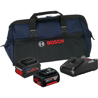 Bosch Starter-Set 18V / 1x 4,0 Ah Akku + 1x 5,5 Ah ProCORE18V Akku + Ladege