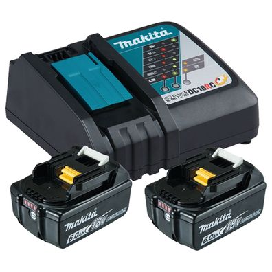 Makita Power Source-Kit Li 18 V / 2x 6,0 Ah Akku + Ladegerät - 199480-6