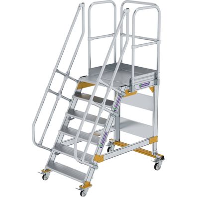 Günzburger Steigtechnik Plattformtreppe 60° fahrbar Stufenbreite 0,8 m 6 St