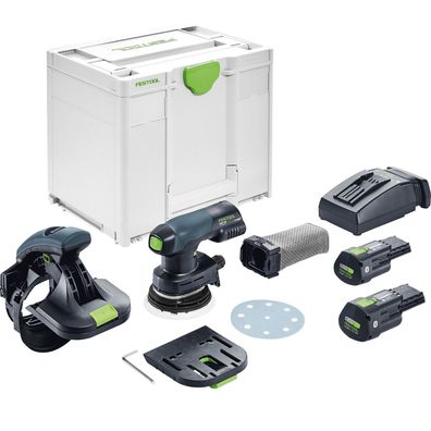 Festool Akku-Kantenschleifer ES-ETSC 125 3,0 I-Plus / 2x 3,0 Ah Akku + Lade