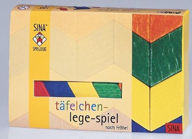 Holzspielzeug Täfelchen Legespiel LxBxH 170x110x30mm NEU Holzspiel Legen Körper