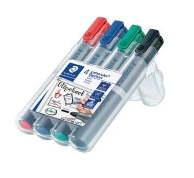 Staedtler® 356 WP4 Lumocolor® 356 flipchart marker - Rundspitze, 4 Farben sortiert