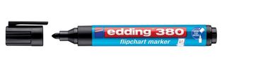 Edding 4-380001 380 Flipchartmarker - nachfüllbar, ca. 1,5 - 3 mm, schwarz