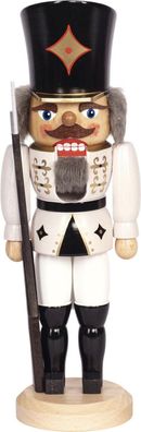 Nussknacker "Soldat", weiß BxHxT 11x36x11cm NEU Nusknacker Holzfigur Weihnachtsf