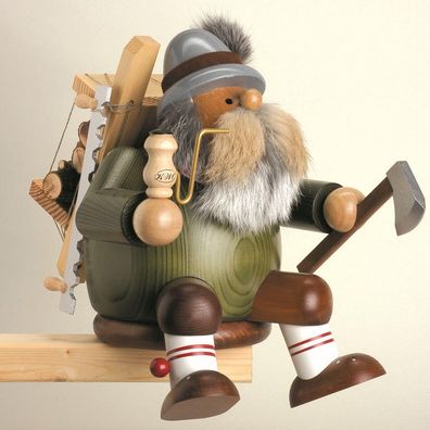 Räuchermann Kantenhocker Holzfäller mit Axt BxTxH= 19x27x25cm NEU Rauchfigur