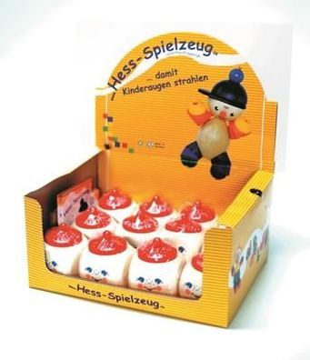 Babyspielzeug Display mit 12 Holzdosen BxLxH 40x40x55mm NEU Holzbox Dose