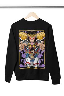 Bio Herren Pullover Sweatshirt Dragon Ball Son König Vegeta Affe Anime