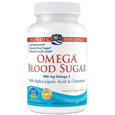 Nordic Naturals Omega Blood Sugar, 60 Kapseln