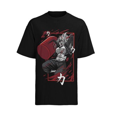 Herren T-Shirt Bio Baumwolle Anime Power hammer grays Manga