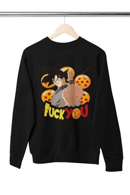 Son Goku Dragon Ball Anime Vegeta Herren Sweatshirt Fuck You Mittelfinger