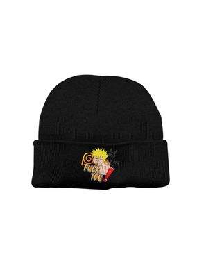 Unisex Anime Naruto Shippuden Wintermütze Beanie Fuck You Mittelfinger