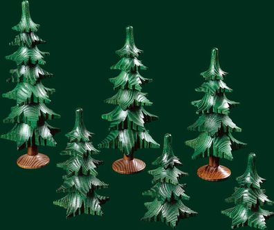 Dekoration Holzbaum ohne Stamm Höhe= 9cm NEU Seiffen Kirche Baum Fichte Erzgebirg