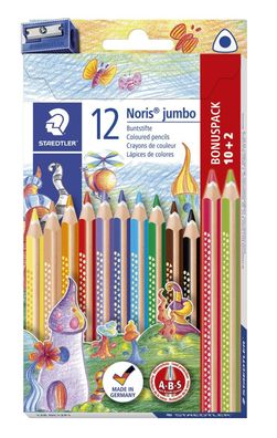 Staedtler® 128 NC12P1 Farbstifte Bonuspack Noris Club® jumbo 4 mm dreikant Kartone