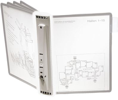 Durable 5622 10 Sichttafelsystem SHERPA® WALL MODULE 5 - grau