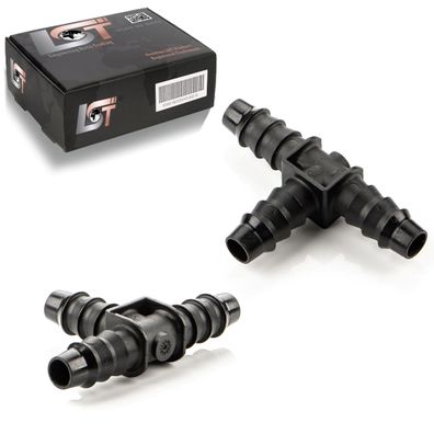 2x T-Verbinder T-Stück Bewässerungssystem Tropfbewässerung PE-Rohr Ø 8 mm
