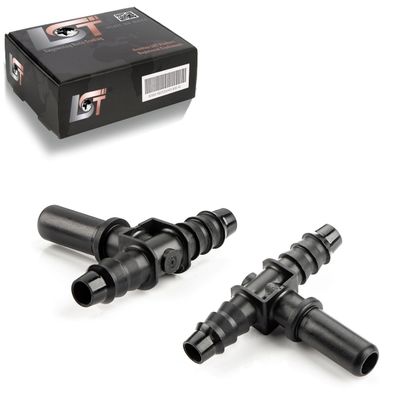 2x T-Verbinder T-Stück Bewässerungssystem Tropfbewässerung PE-Rohr Ø8mm-Ø10mm